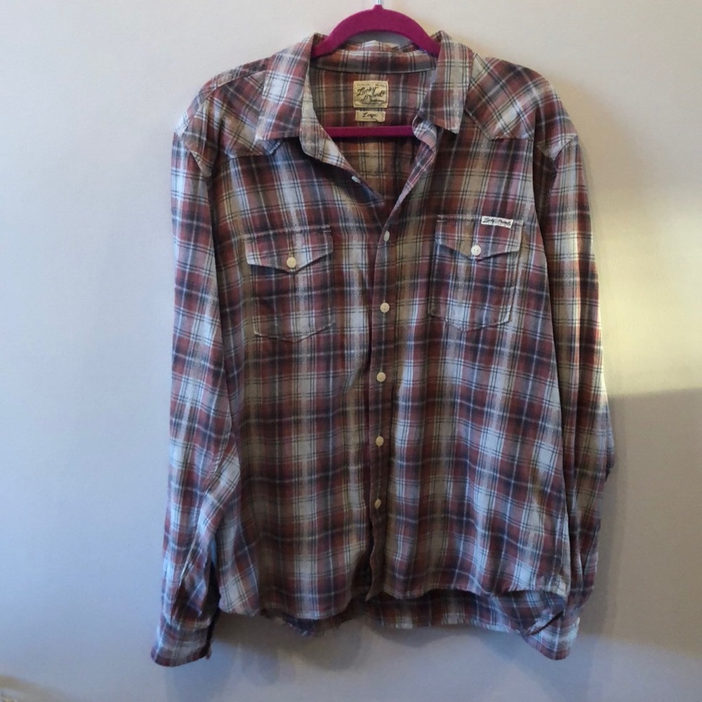 Lucky Brand Plaid Long Sleeve Button Up
